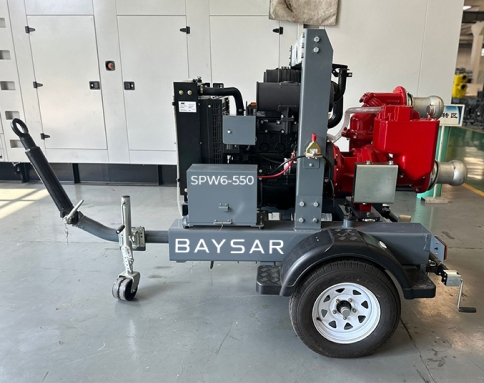 Дизельная мотопомпа BAYSAR SPW6-550 с вакуумным насосом